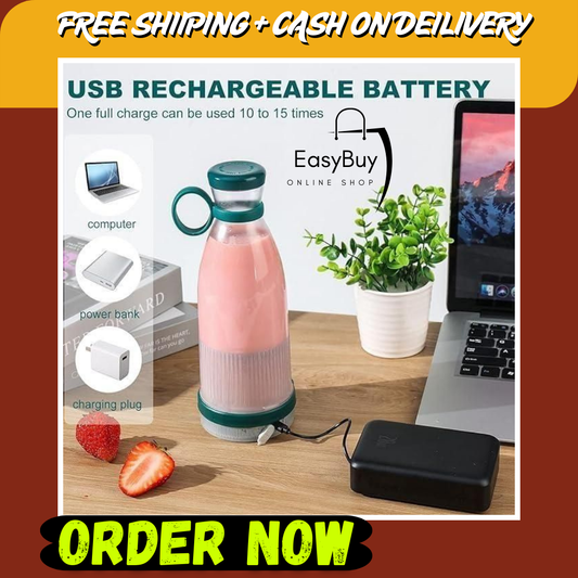 Easy Buy Portable Mini Juice Blender | USB Rechargeable Mixer Juicer for Outdoor