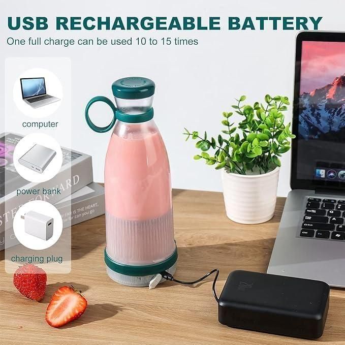 Easy Buy Portable Mini Juice Blender | USB Rechargeable Mixer Juicer for Outdoor