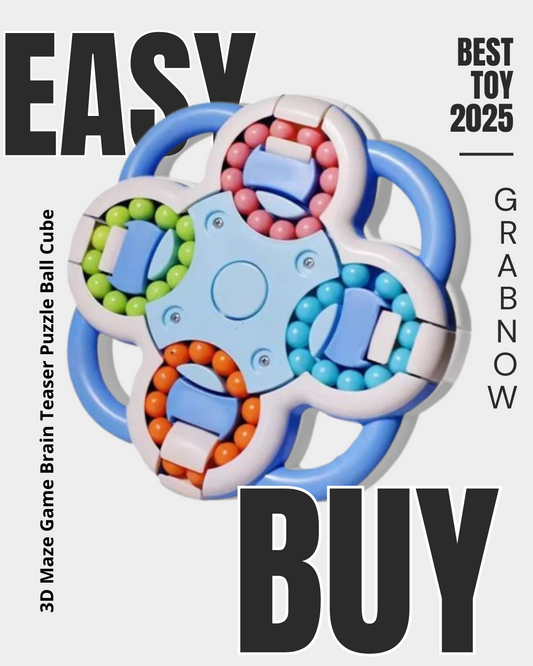 Easy Buy 3D Maze Game Brain Teaser Puzzle Ball Cube for Kids and Adults, Gravity Maze, Sensory Ages 6+ (Puzzle Ball),Multicolor